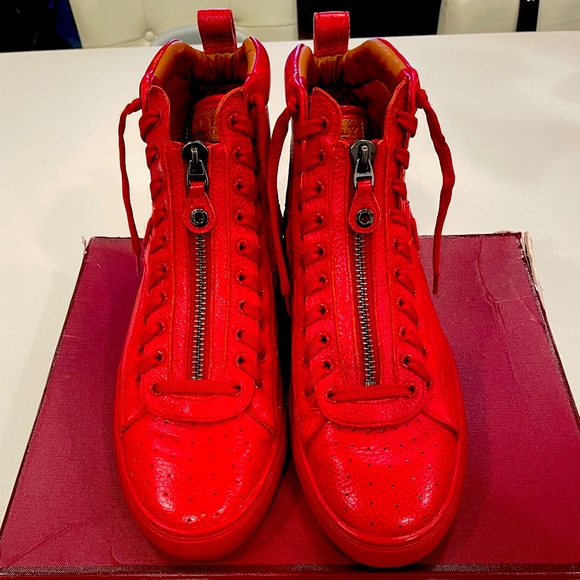 Mens Red Bally Hakem Sneakers - Picture 1 of 5